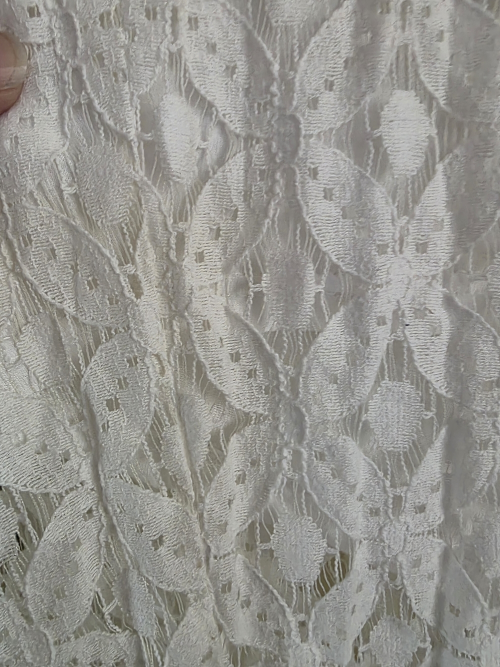 Ashley Stewart White Crochet Wide-Leg Pants - Picture 4 of 6